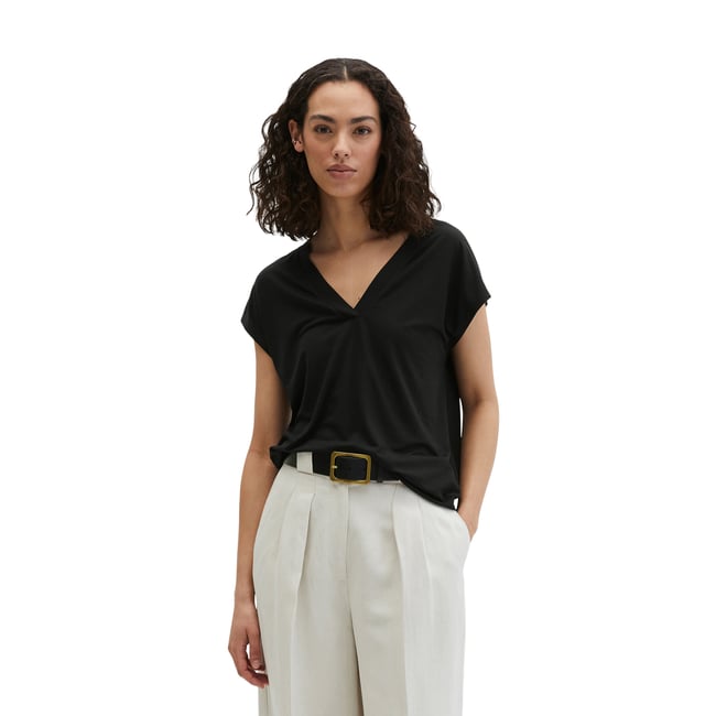 Blouse en jersey sans manches relaxed en LENZING™ ECOVERO™ - MARC O'POLO