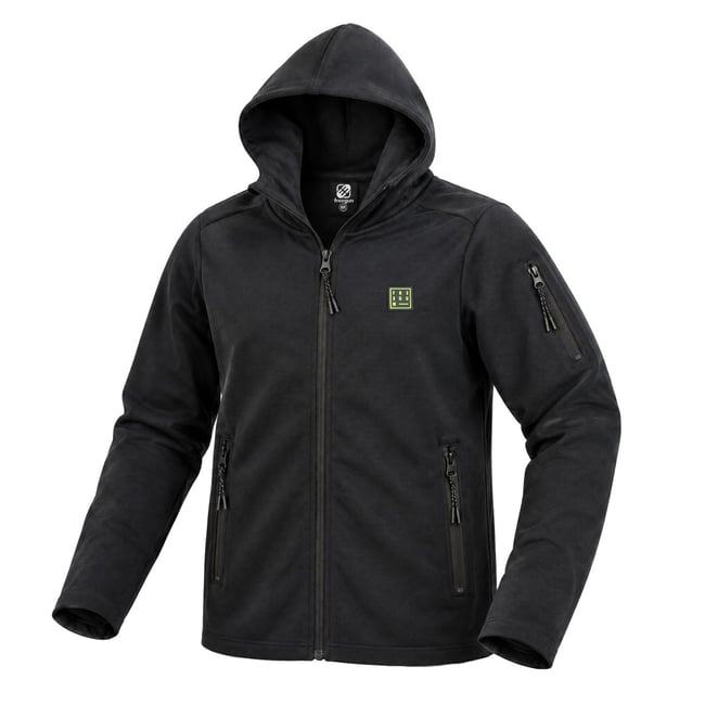 Hoodie zippé CLYDE noir <span itemprop=
