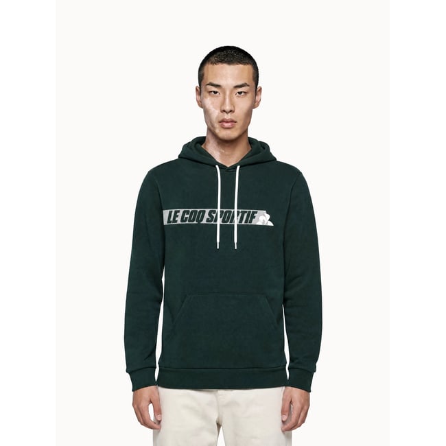 Sweat à capuche Contemporain vert <span itemprop=