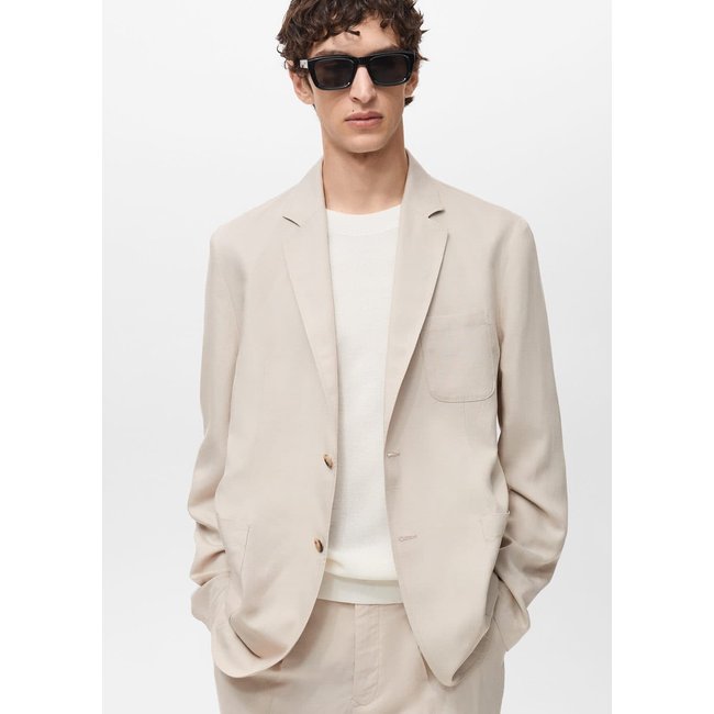 Veste de costume slim fit lin - MANGO MAN