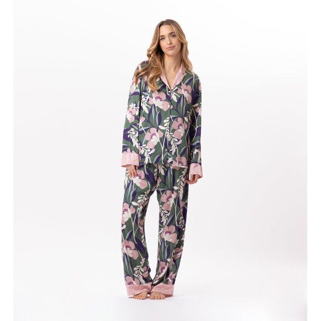 Pyjama boutonné en viscose GIOIA 806 multicolore <span itemprop=