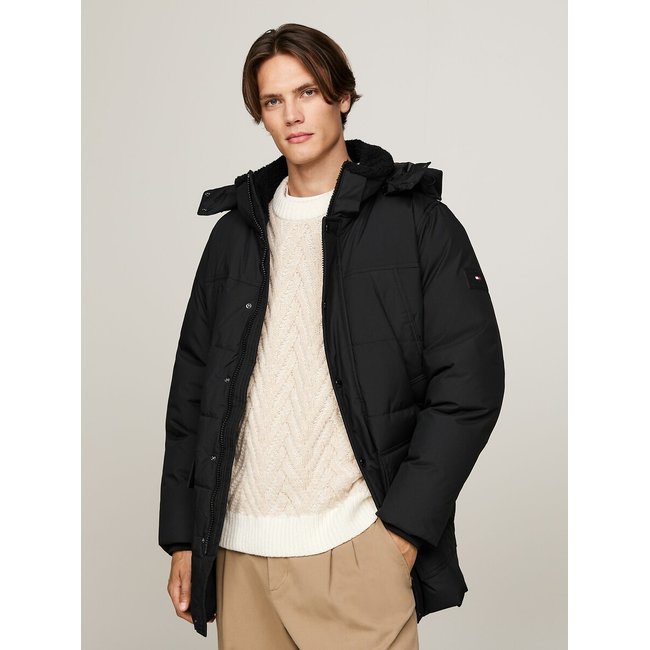 Parka mit abnehmbarer Kapuze, wasserabweisend und wetterfest schwarz <span itemprop=
