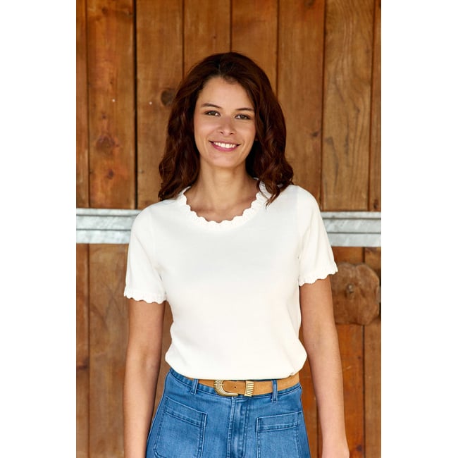 T-shirt manches courtes col rond uni MELINDA - LA PETITE ETOILE