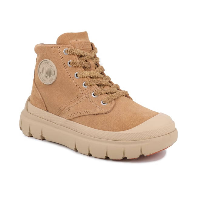 Baskets montantes en coton PALLAPOP HI ZIP SDE marron-dear brown <span itemprop=