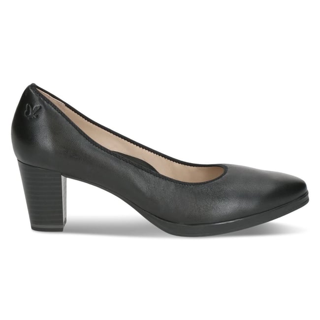 Escarpin en cuir noir nappa <span itemprop=