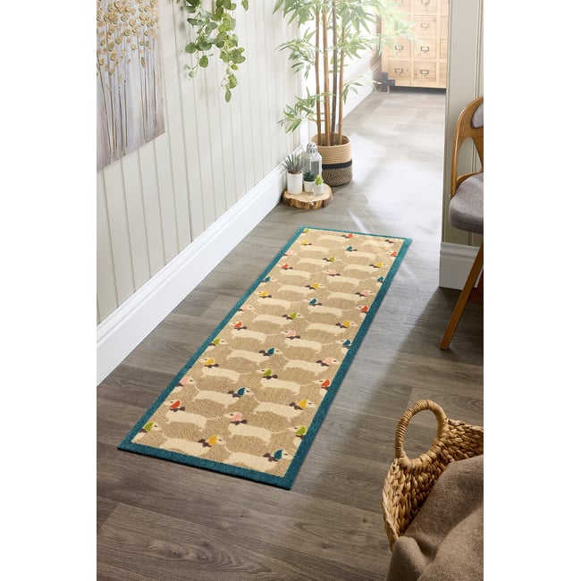 Bright Doggie Stain Resistant Pet Runner Mat 50x150cm, multi-coloured, HOWLER & SCRATCH