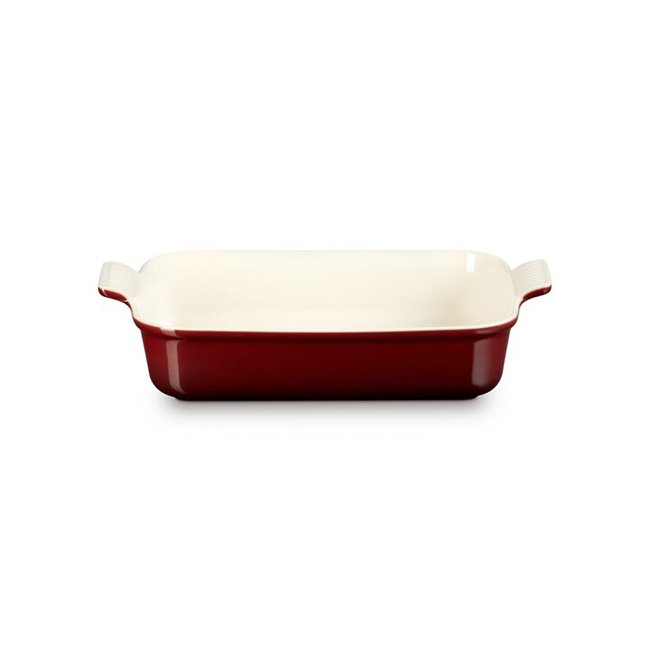 Plat rectangulaire héritage rouge grenat <span itemprop=