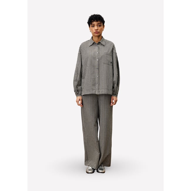 Pantalon  en coton PANTHER noir <span itemprop=