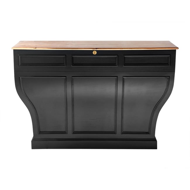 Comptoir en acacia massif - PROCOPE Couleur noir <span itemprop=