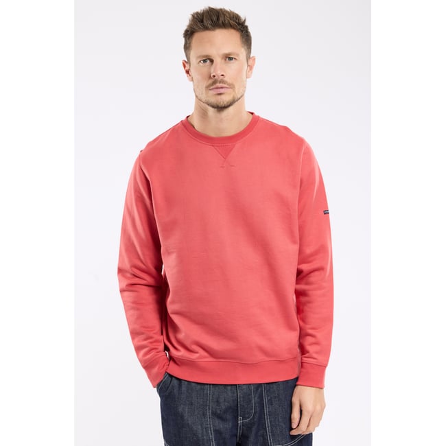 Sweat molletonné en coton cranberry <span itemprop=
