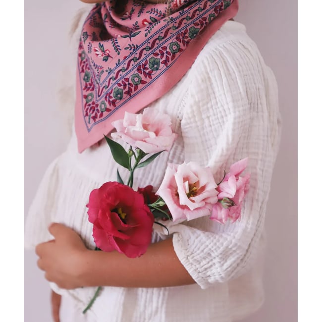 Foulard enfant Toile de Jouy depuis 1760 - Flora - BINDI ATELIER
