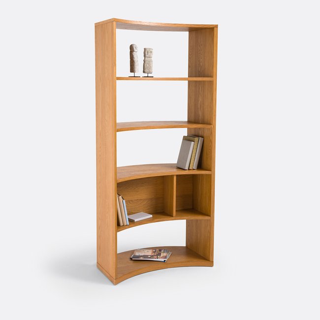 Vinka Rounded Oak Veneer Bookcase light wood LA REDOUTE INTERIEURS