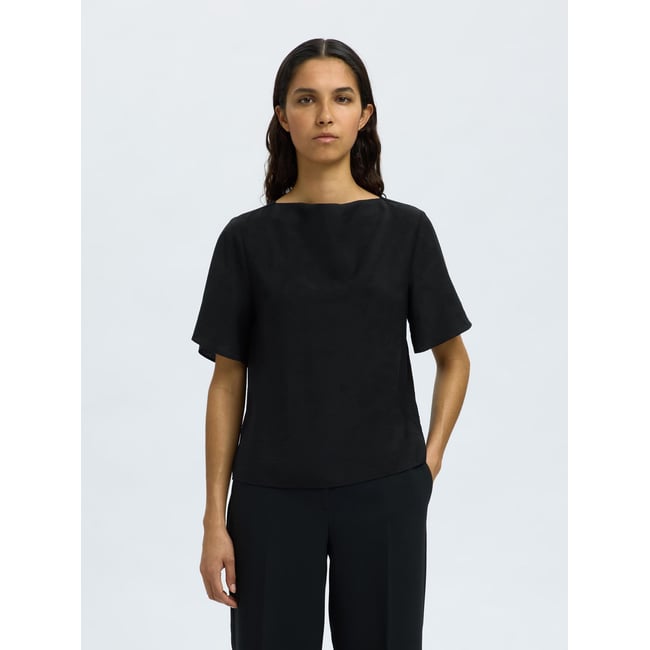 Top À Manches Courtes noir - black <span itemprop=
