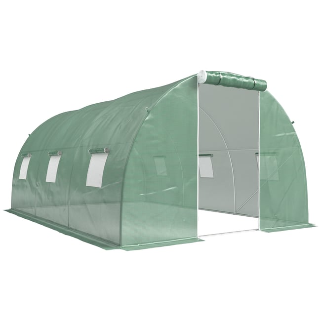 Serre en tunnel PE Vert - OUTSUNNY
