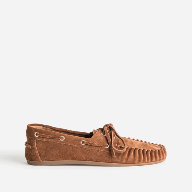 Derby en cuir GUILLEMETTE camel <span itemprop=
