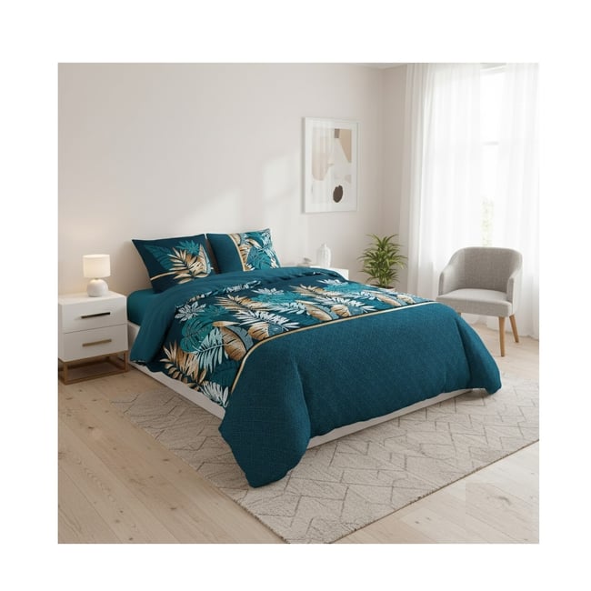 Parure de lit Exotique gris <span itemprop=