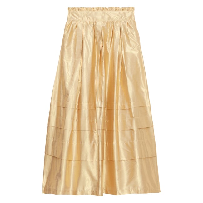 Jupe longue Héloïse en coton mélangé doré doré <span itemprop=