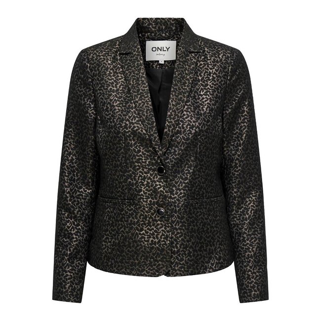 Fitted Blazer mit Glitzereffekt schwarz <span itemprop=