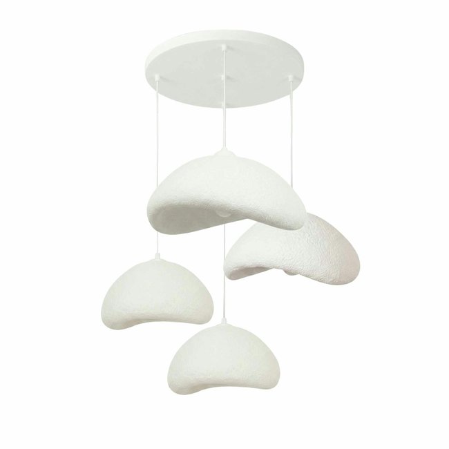 Suspension design organique 4 abat-jour NOXIS - PIER IMPORT