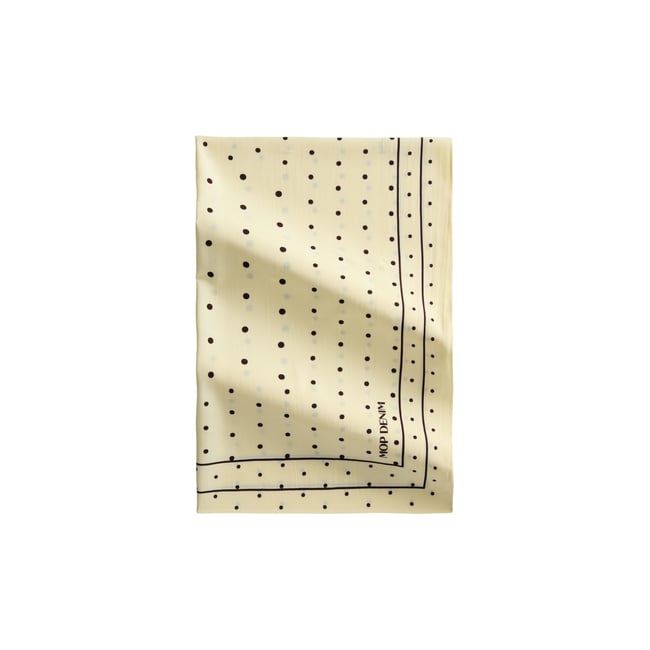 Foulard à motifs en sergé de viscose jaune clair <span itemprop=