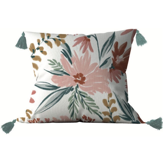 Coussin déco 40x40 cm Coton Marisol rose <span itemprop=