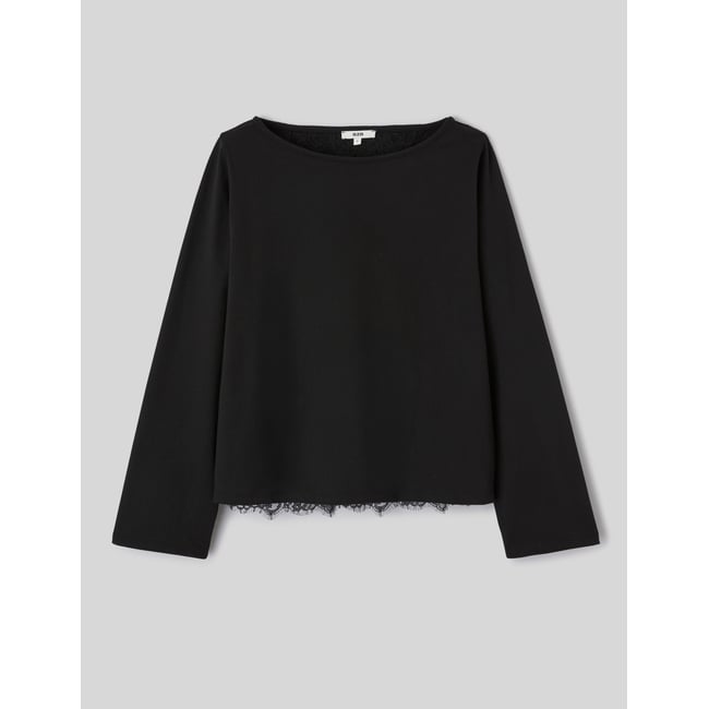 T-shirt dentelle dos noir <span itemprop=