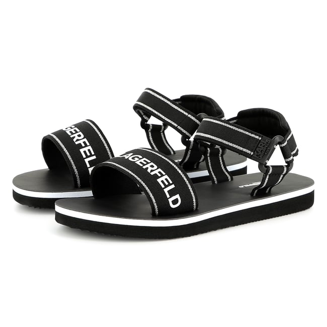 Sandales avec fermeture par bandes auto aggripante black <span itemprop=