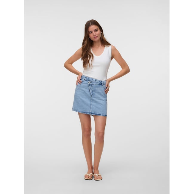 Jupe En Denim light blue denim <span itemprop=