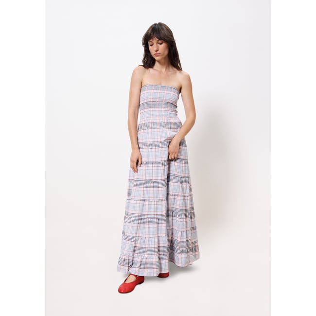 Robe  longue DALEL bleu clair <span itemprop=