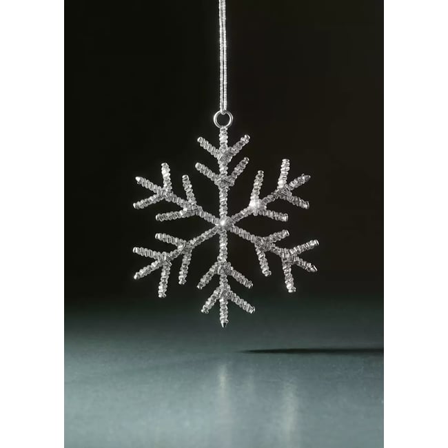 Lot de décorations de Noël pour sapin effet glace Couleur argent <span itemprop=