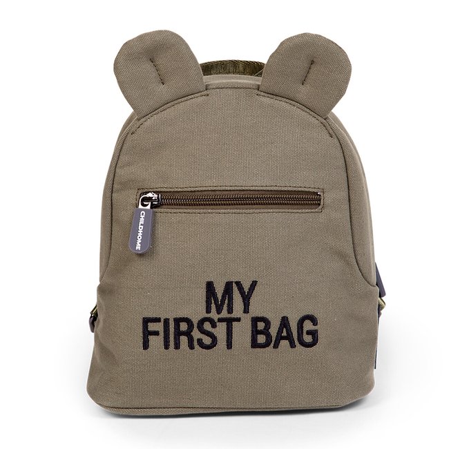 mi primera mochila mochila de lona para niños caqui <span itemprop=