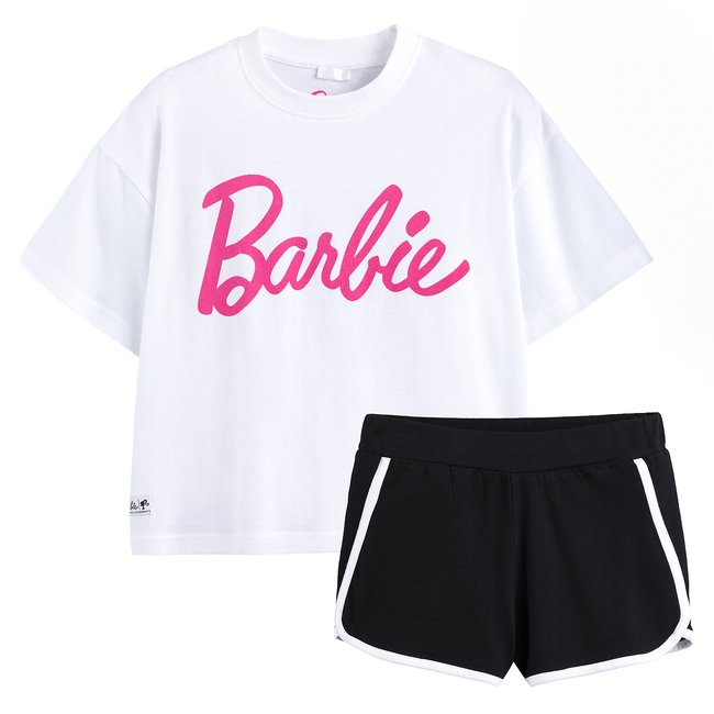 Pyjashort Barbie blanc/noir <span itemprop=