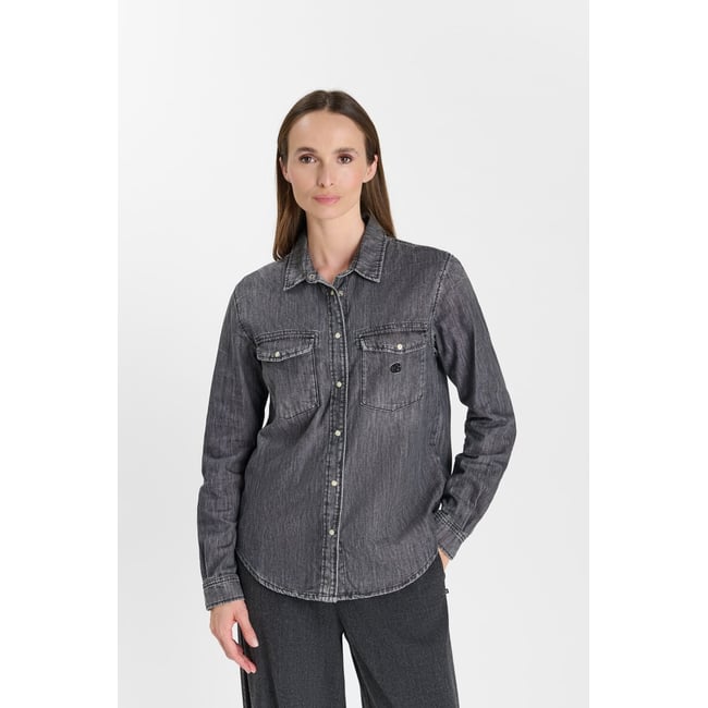 Chemise en jeans BARBO grey <span itemprop=
