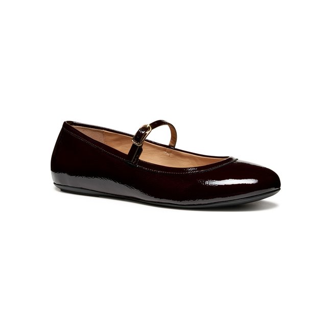 Ballerines babies en cuir Palmaria bordeaux <span itemprop=