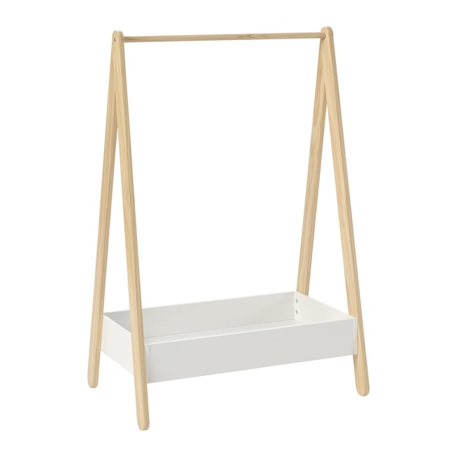 Portant à vêtements en bois «Cerise» CERISE Couleur blanc <span itemprop=