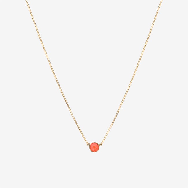 Collier doré jaune éléctrique - cancun orange <span itemprop=