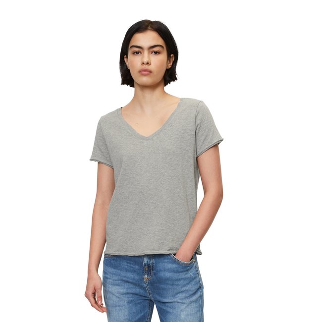 T-shirt classique à encolure en V Coton flammé biologique - MARC O’POLO DENIM