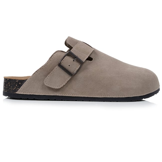 Sabots semelle intérieure cuir extra-flex - patch talon confort beige <span itemprop=