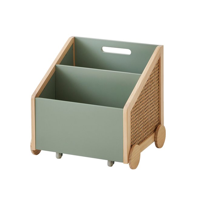 Coffre de rangement cannage LIGNE POÉSIE Couleur vert <span itemprop=