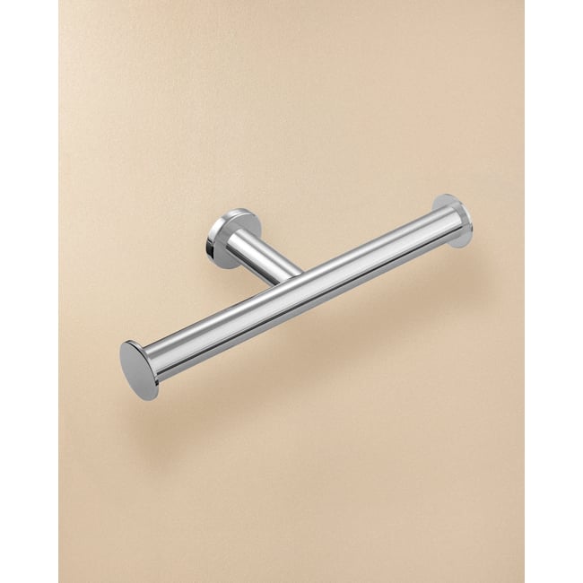 Porte Papier Toilette Double avec vis ou adhésif ARCHITECT Couleur chrome <span itemprop=