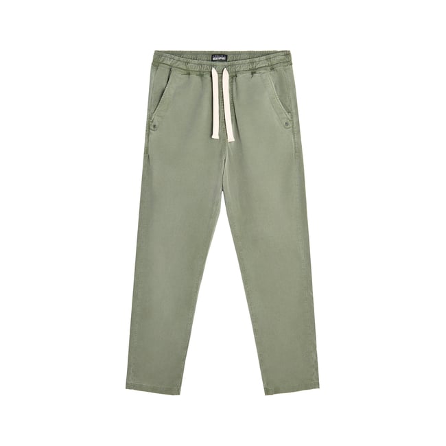 PANTALON LOOSE LEAF vert olive <span itemprop=