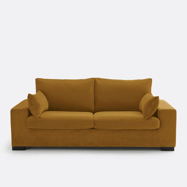 Schlafsofa Odessa, Samt, Bultex bronzefarben <span itemprop=