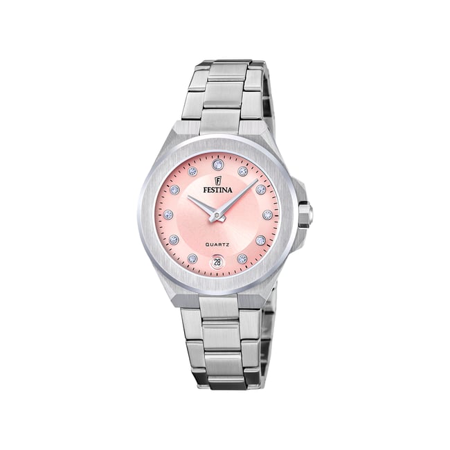 Montre Analogique  MADEMOISELLE argenté rose argenté <span itemprop=