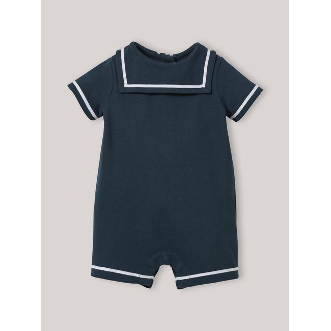Combinaison marin en coton biologique ardoise <span itemprop=
