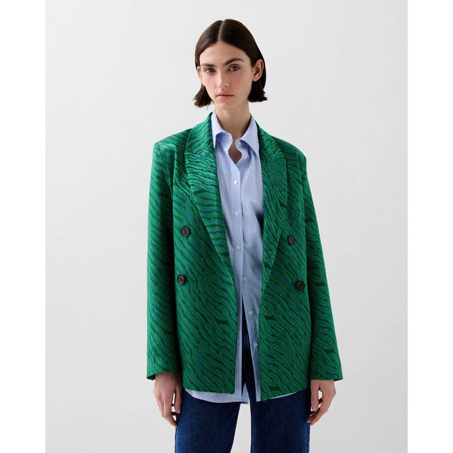 Blazer imprimé green <span itemprop=