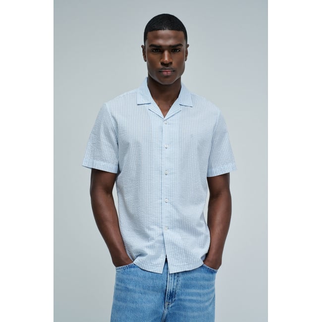CHEMISE À MANCHES COURTES bleu marine <span itemprop=
