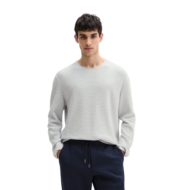 Pull-over regular en coton bio et en lin - MARC O'POLO