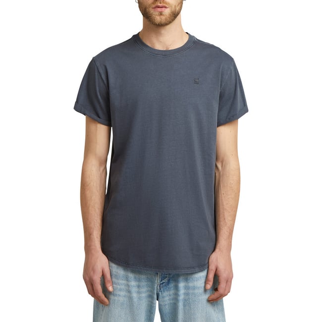 T-shirt en coton biologique vert d'eau uni avec un logo sur le coeur - G-Star RAW