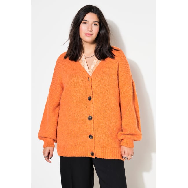 Zetieny Cardigan Femme Boutons Col V Tricoté Oversize Sans Manches Avec Poches - Pull Gilet Confortable