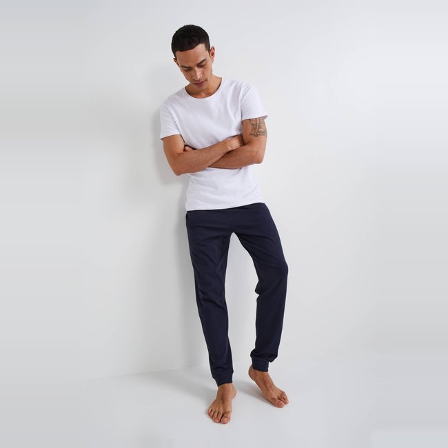 Pantalon en jersey de coton BIO marine <span itemprop=